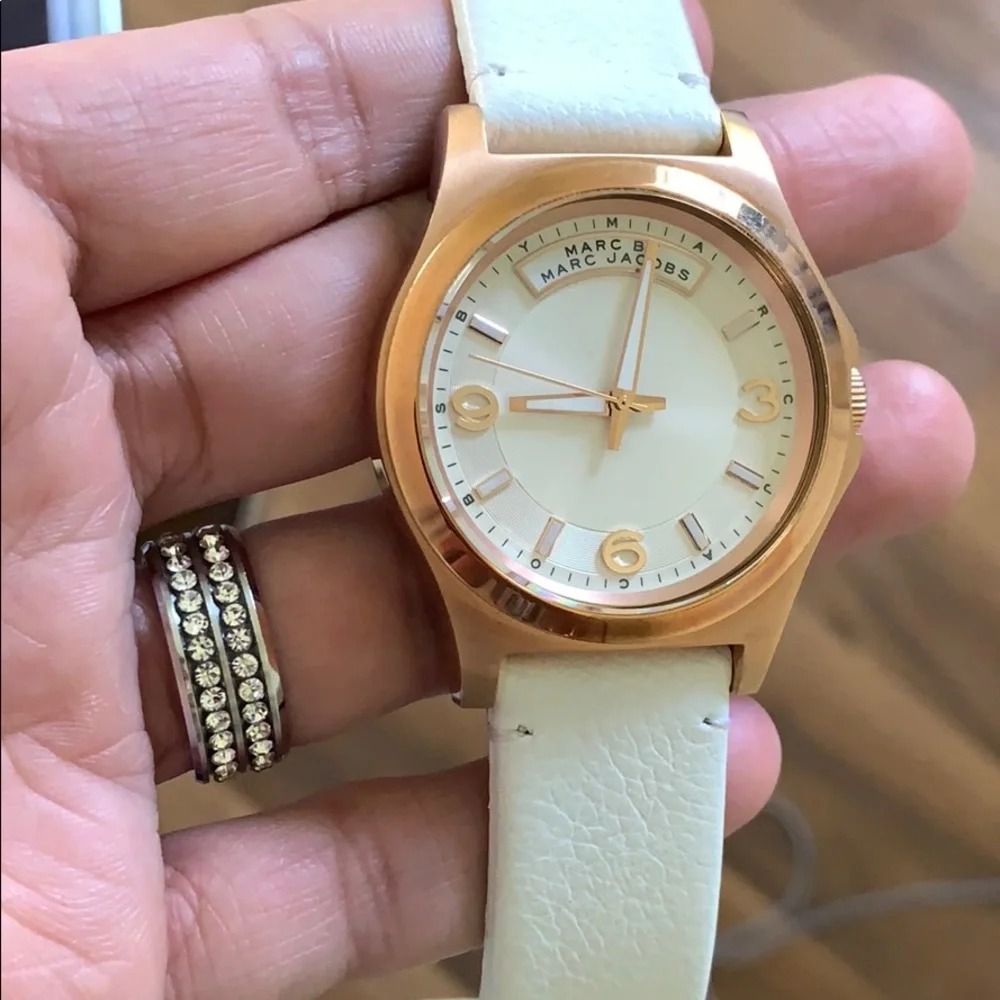Marc by Marc Jacobs Rose‎ gold and white watch